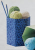Recycled Cotton Storage/Waste Basket In Blue Interlocking Circles - ARCADIA HOME